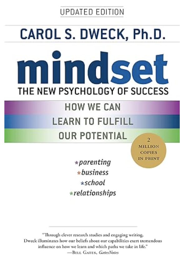 the book cover for Mindset by Carol Dweck