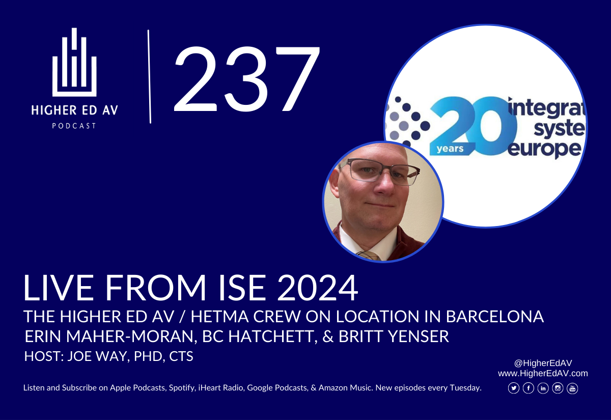 Higher Ed AV Podcast 237 On Location Live from ISE 2024