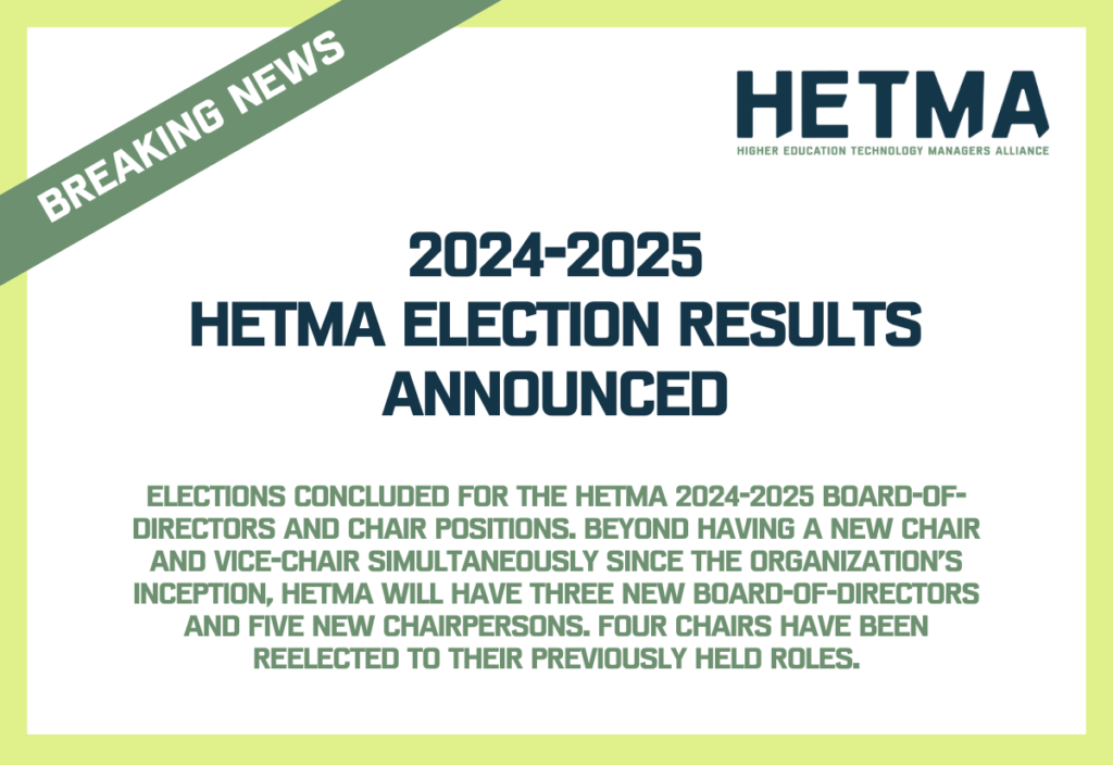 2024-2025 HETMA Election Results Announced – Higher Ed AV Media