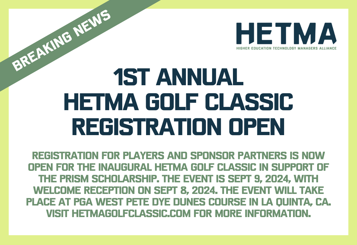 HETMA Golf Classic Registration Open