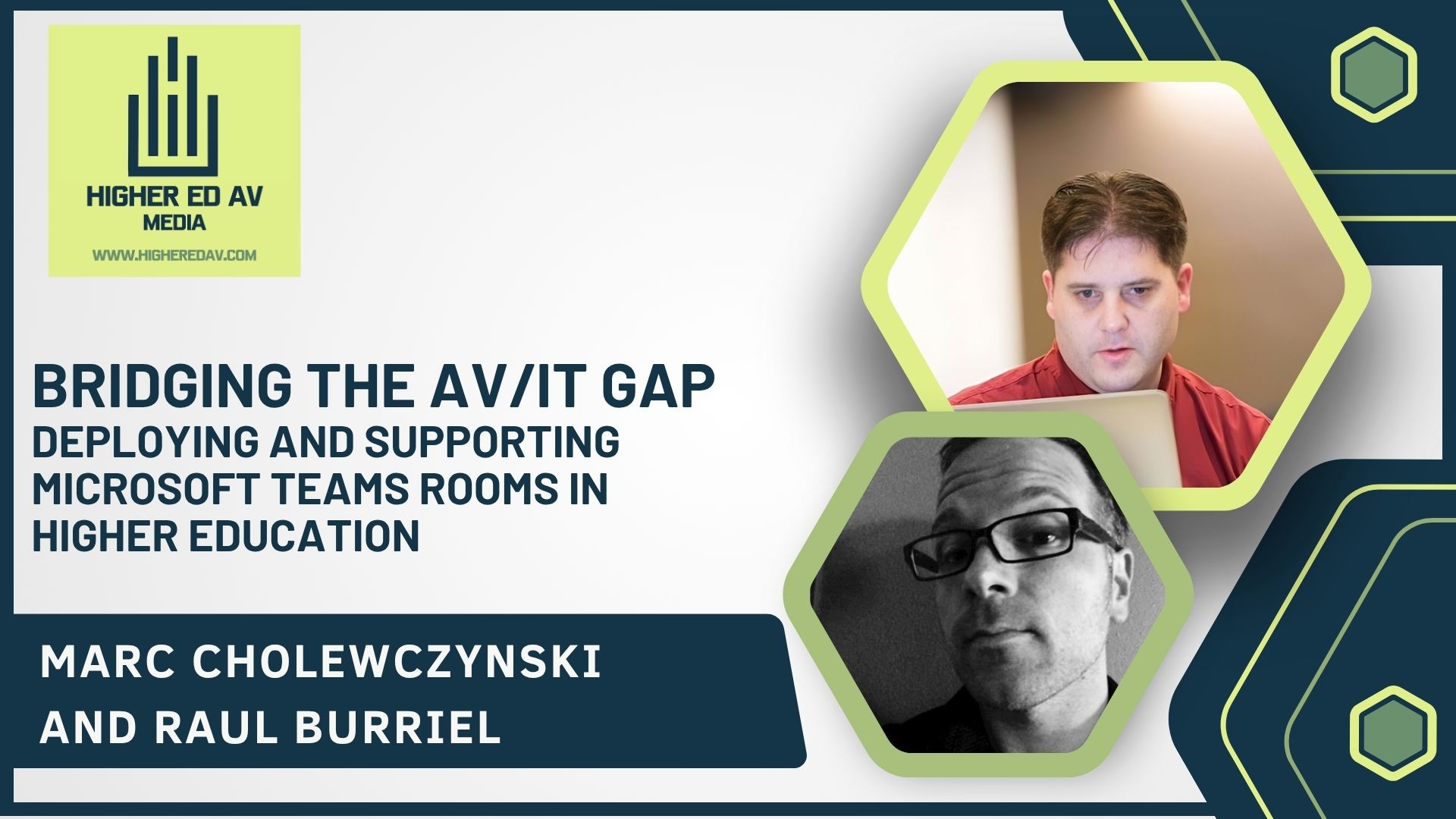 Image of Marc and Raul with title