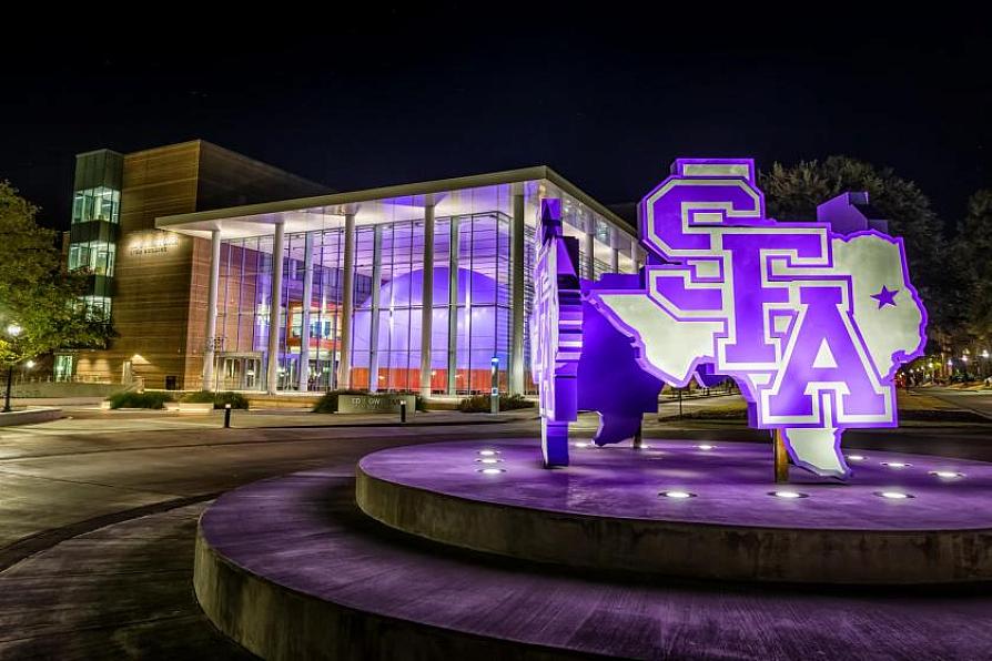 Night time picture of SFA 