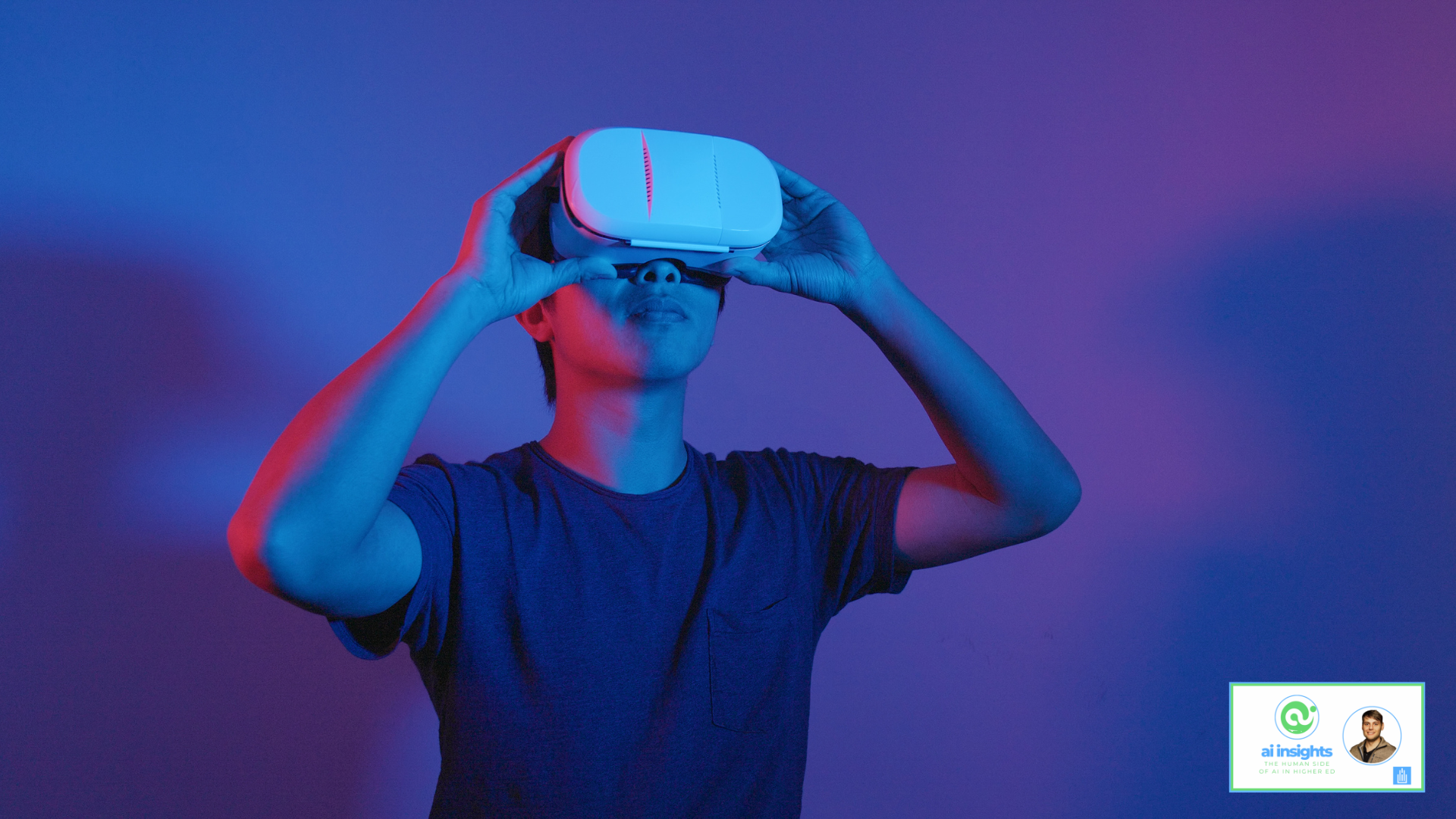 Person with VR Headset on.