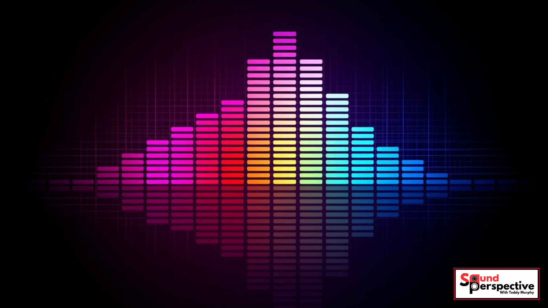 Multicolored audio level bars.