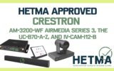 Approved AM-3200-WF AirMedia Series 3 wireless presentation system, the UC-B70-A-Z Zoom Rooms video bar system, and the IV-CAM-I12-B.