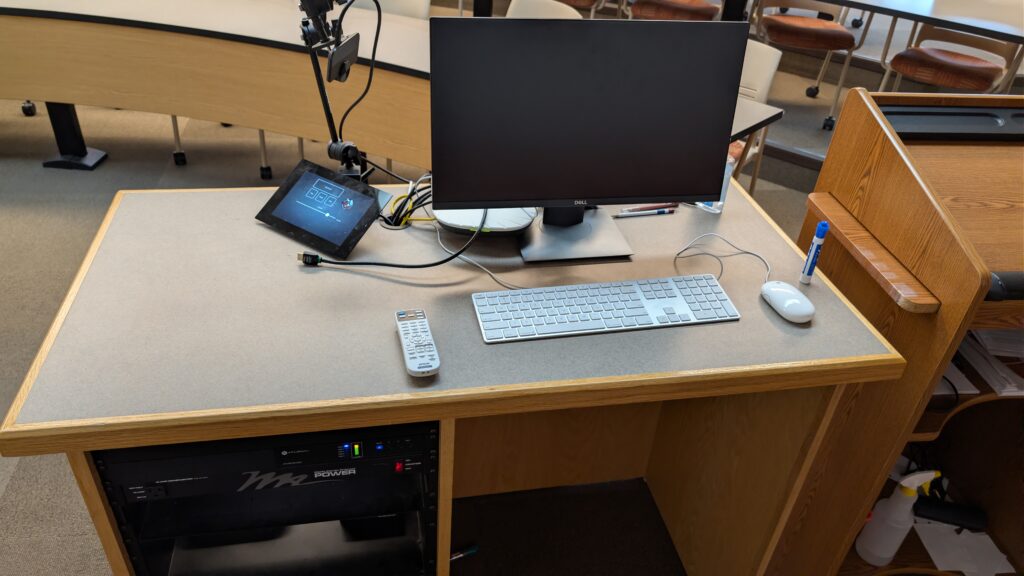 Lectern with touchpanel and PC