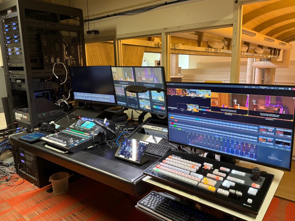 Chapel control booth