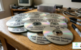 Pile of CD-Rs with Sharpie
