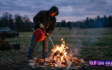 Pouring gas on fire