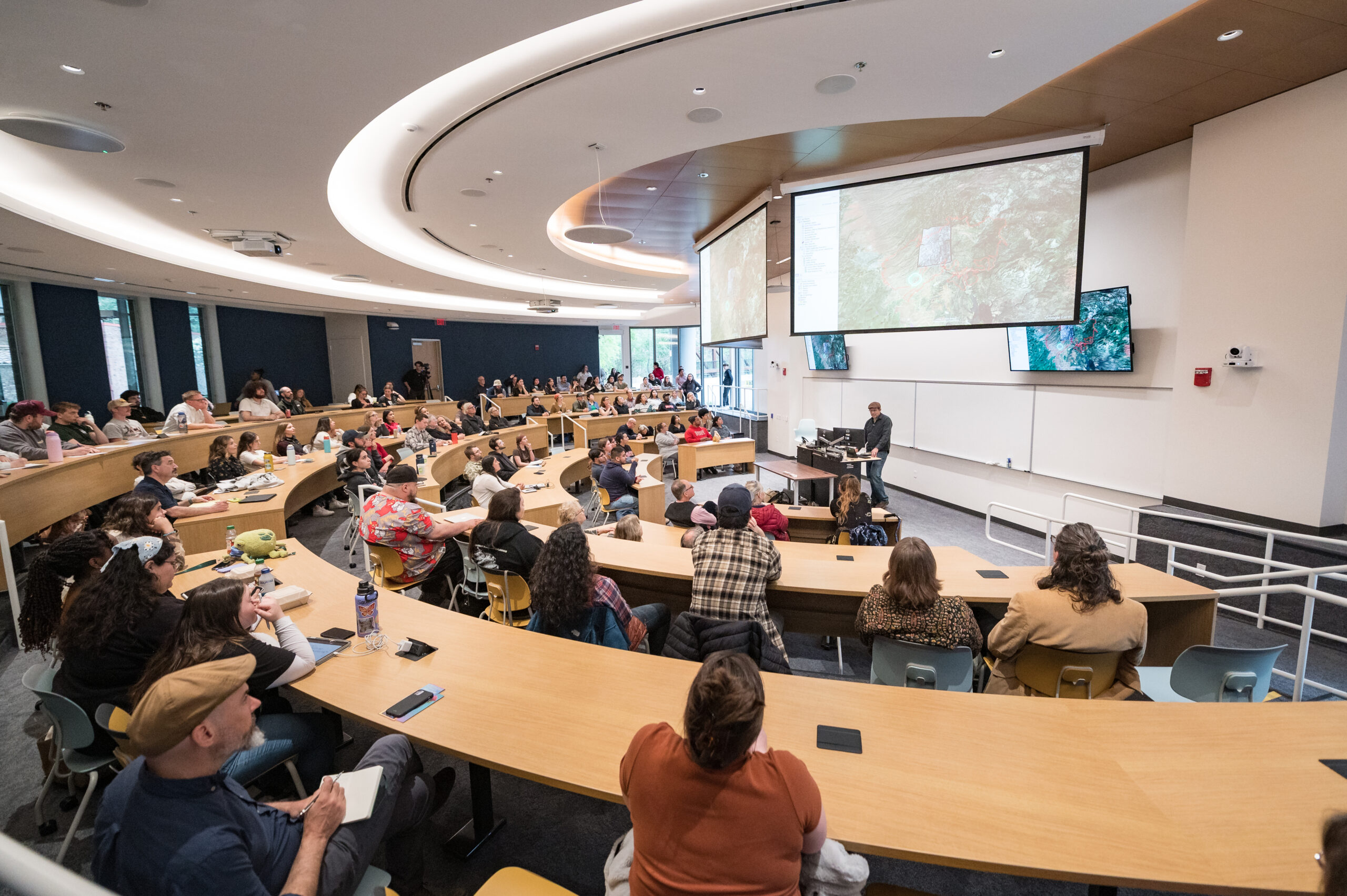 Large lecture hall with rows