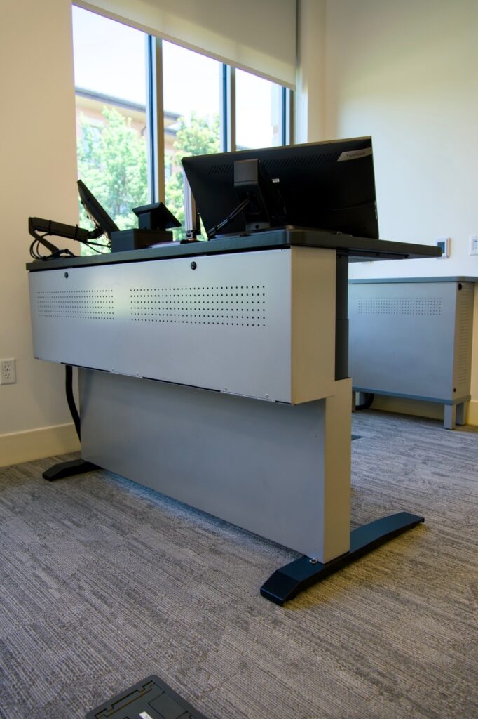 Lectern behind