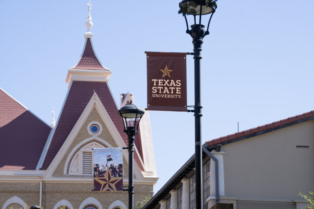 TSU hanging banner